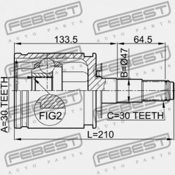 BELSŐ CSUKLÓ TOYOTA LAND CRUISER 100 HDJ100,UZJ100 1998.01-2007.08 EU 43403-60010