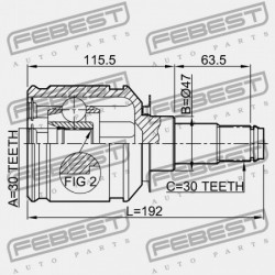 BELSŐ CSUKLÓ TOYOTA LAND CRUISER PRADO GRJ12,KDJ12,RZJ12,TRJ12,VZJ12 2002 43403-60020
