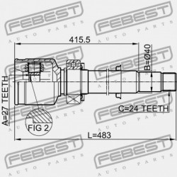 JOBB BELSŐ CSUKLÓ TOYOTA CAMRY (JPP) ACV40,ASV40,GSV40 2006.01-2011.08 US 43030-0W040