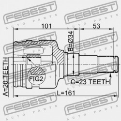 BELSŐ CSUKLÓ TOYOTA YARIS NCP9 2005.08-2011.07 GR 43403-0D061