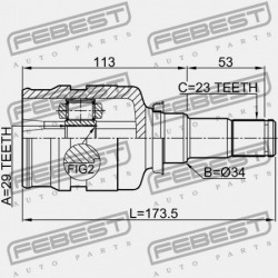 BELSŐ CSUKLÓ TOYOTA IQ KGJ10,NGJ10 2008.11- JP 43410-74060