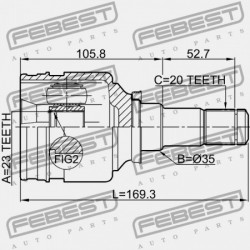 JOBB BELSŐ CSUKLÓ TOYOTA COROLLA AXIO/FIELDER NKE165,NRE16,NZE16,ZRE162 2012.0 43040-47020