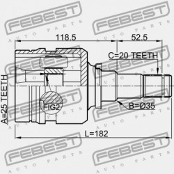 BAL BELSŐ CSUKLÓ TOYOTA WISH ZGE2 2009.09- GR 43040-12120