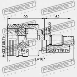 JOBB BELSŐ CSUKLÓ TOYOTA CALDINA AT191,CT19,ET196,ST19 1992.11-2002.06 JP 43403-12050