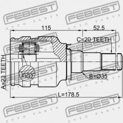 TOYOTA AURIS/HYBRID (UKP) BELSŐ CSUKLÓ ADE186,NDE180,NRE18,WWE185,ZRE185, 43410-05450