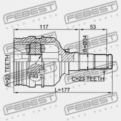 BELSŐ CSUKLÓ TOYOTA COROLLA/ALTIS SED/WG CE120,NZE12,ZZE12 2000.08-2008.0 43040-02030