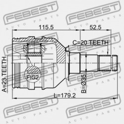 TOYOTA AURIS/HYBRID (UKP) BELSŐ CSUKLÓ ADE15,NDE150,NRE150,ZRE15,ZZE150,Z 43040-05110