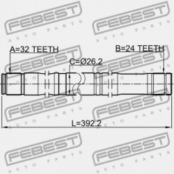 JOBB FÉLTENGELY TOYOTA AVENSIS AT22,AZT220,CDT220,CT220,ST220,ZZT22 1997.10- 43410-05310