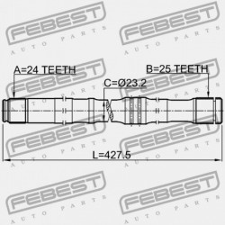 BAL FÉL RÚD TOYOTA COROLLA VERSO AUR10,CUR10,ZNR1 2004.02-2009.02 EU 43470-09B60