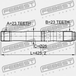 BAL FÉLTENGELY TOYOTA AVENSIS ADT25,AZT25,CDT250,ZZT25 2003.01-2008.11 EU 43470-09N40