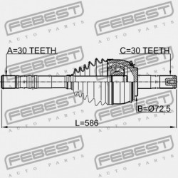 HÁTSÓ KÜLSŐ CSUKLÓ TOYOTA LAND CRUISER 100 HDJ100,UZJ100 1998.01-2007.08 EU 43460-69145