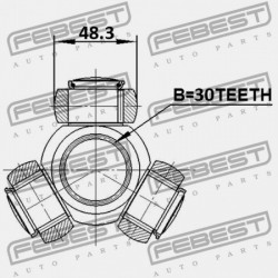 TRIPOID TOYOTA LAND CRUISER PRADO GRJ12,KDJ12,RZJ12,TRJ12,VZJ12 2002 43430-60080