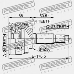 KÜLSŐ CSUKLÓ NISSAN PRIMERA P11E 1996.06-2002.01 EL 39211-5J000