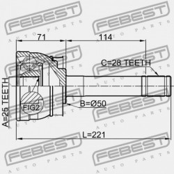 KÜLSŐ CSUKLÓ NISSAN NISSAN TEHERAUTÓ D22 1997.02-2012.03 GL 39211-58G60