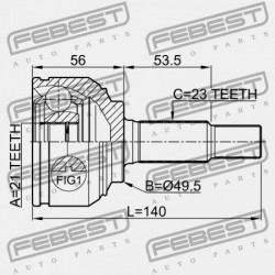 KÜLSŐ CSUKLÓ NISSAN MICRA K12E 2002.11-2010.07 EL 39211-AY125