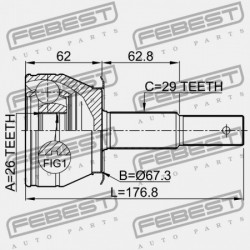NISSAN PATHFINDER R51M KÜLSŐ CSUKLÓ 2005.01-2014.11 EL C9211-EB31A