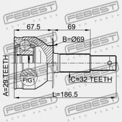 HÁTSÓ KÜLSŐ CSUKLÓ NISSAN PATHFINDER R51M 2005.01-2014.11 EL C9211-EB31B