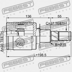 BAL BELSŐ CSUKLÓ NISSAN PATHFINDER R51M 2005.01-2014.11 EL 39100-EA000