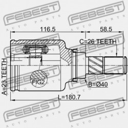 NISSAN JUKE F15 BELSŐ CSUKLÓ 2010.06- JP 39100-1KA0A