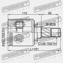 BAL BELSŐ CSUKLÓ NISSAN TEANA RUS MÁRKA J32R 2009.06-2013.12 EL 39711-1AA0C