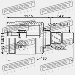 BAL BELSŐ CSUKLÓ NISSAN QASHQAI J10E 2006.12-2013.12 EL 39711-JD22C