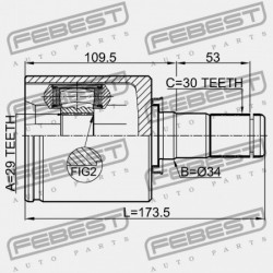 BAL BELSŐ CSUKLÓ NISSAN X-TRAIL RUSMAKE T31R 2009.10- EL 39711-JG74A