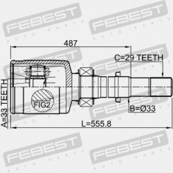 JOBB BELSŐ CSUKLÓ NISSAN X-TRAIL RUSMAKE T31R 2009.10- EL 39771-JG34B
