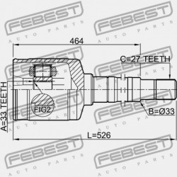JOBB BELSŐ CSUKLÓ NISSAN X-TRAIL RUSMAKE T31R 2009.10- EL 39100-JG04C