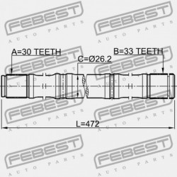 BAL FÉLTENGELY NISSAN QASHQAI J10E 2006.12-2013.12 EL 39205-JD02B