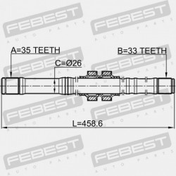 BAL FÉLTENGELY NISSAN QASHQAI J10E 2006.12-2013.12 EL 39205-JD22B