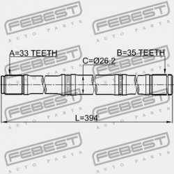 BAL FÉLTENGELY NISSAN QASHQAI J10E 2006.12-2013.12 EL 39205-JD24B