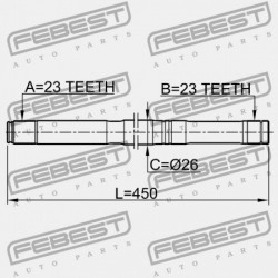 BAL FÉLTENGELY NISSAN PRIMERA P12E 2002.01-2007.05 EL 39205-AU026