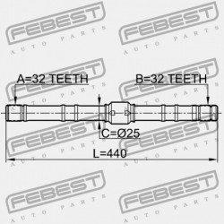 JOBB FÉLTENGELY NISSAN PRIMERA P11E 1996.06-2002.01 EL 39204-2F225
