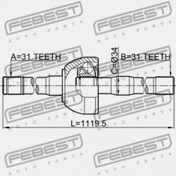 HÁTSÓ KÜLSŐ CSUKLÓ NISSAN PATROL(GR) Y61 1997.10-2010.03 EL 39101-VB001