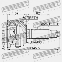 KÜLSŐ CSUKLÓ HONDA ACCORD CF8 1998-2001 US 44010-SV1-951