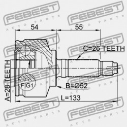 KÜLSŐ CSUKLÓ HONDA FIT ALMAS GD1 2002-2008 JP 44014-SAB-N21