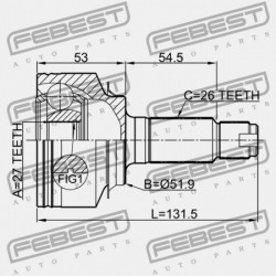HONDA FIT GE6 2009-2014 JP KÜLSŐ CSATLAKOZÓ 44014-TF6-N01