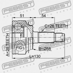 KÜLSŐ CSUKLÓ HONDA CIVIC 4D FD1 2006-2014 JP 44014-SNA-010