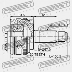 KÜLSŐ CSUKLÓ HONDA PILOT YF1 2003-2007 US 44014-S3V-A61