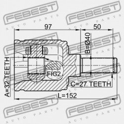 BAL BELSŐ CSUKLÓ HONDA ACCORD CF8 1998-2001 US 44310-SM1-900