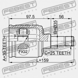 BAL OLDALI BELSŐ CSUKLÓ HONDA INTEGRA 4D DB6 JP 44310-SR3-900