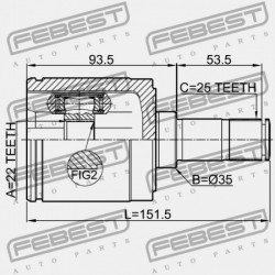 JOBB BELSŐ CSUKLÓ HONDA CIVIC ES1 2001-2005 EU 44310-S5D-A01