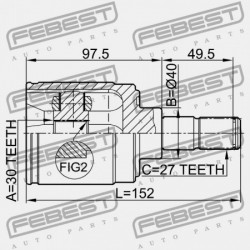 JOBB BELSŐ CSUKLÓ HONDA ACCORD CL9 2003-2008 EU 44310-S0A-300