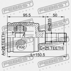 JOBB BELSŐ CSUKLÓ HONDA INTEGRA 4D DB6 JP 44310-S04-300