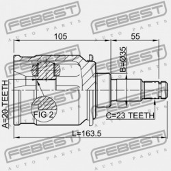 HÁTSÓ BELSŐ CSUKLÓ HONDA CR-V RD5 2002-2006 EU 42320-SXS-A11