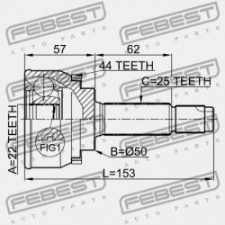 KÜLSŐ CSUKLÓ HYUNDAI ACCENT 00 (1999-) GEN 49500-25400