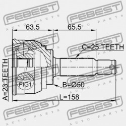 KÜLSŐ CSUKLÓ MITSUBISHI LANCER C60,70 1988.05-1991.08 JPN MB526456
