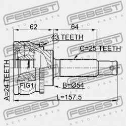 KÜLSŐ CSUKLÓ MITSUBISHI LEGNUM EA,EC 1996.06-2002.08 JPN MR196758