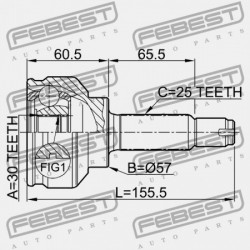 KÜLSŐ CSUKLÓ MITSUBISHI LANCER,LANCER CEDIA CS,CT 2000.03-2009.08 JPN MR953745