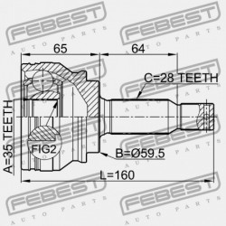 KÜLSŐ CSUKLÓ MITSUBISHI LANCER CY,CZ 2007.03-2013.02 EUR 3815A068